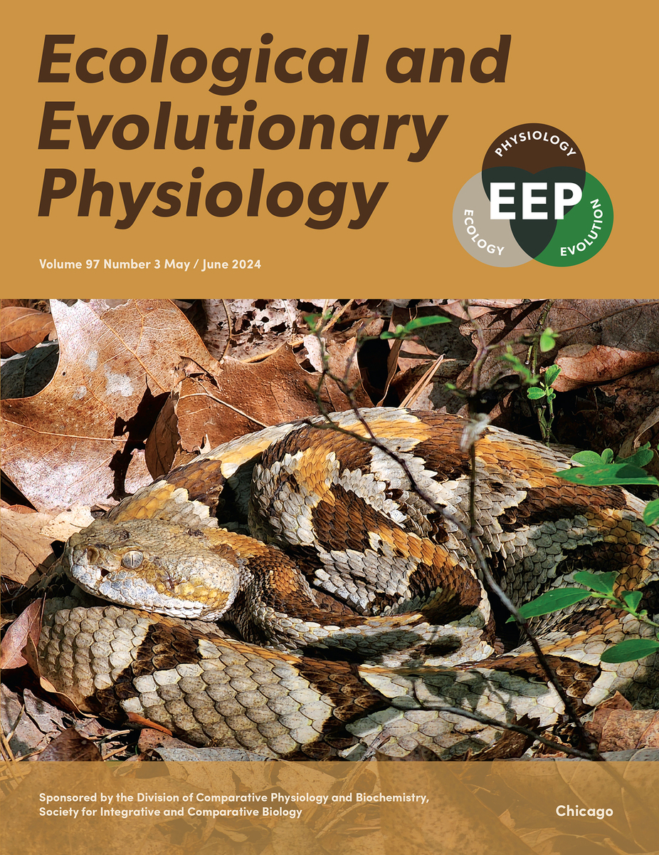 front cover of Ecological and Evolutionary Physiology, volume 97 number 3 (May/June 2024)