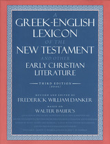 front cover of A Greek-English Lexicon of the New Testament and Other Early Christian Literature
