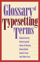 front cover of Glossary of Typesetting Terms