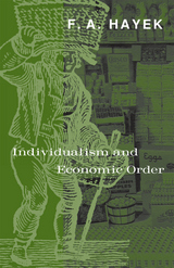 front cover of Individualism and Economic Order