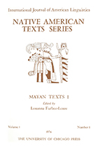 front cover of Mayan Texts