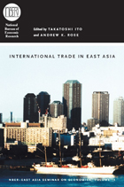 front cover of International Trade in East Asia