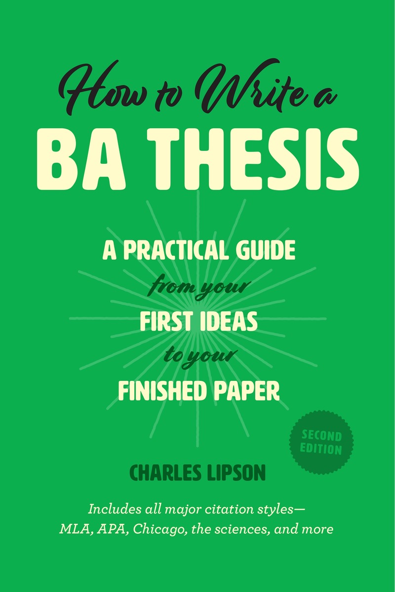 lipson how to write a ba thesis
