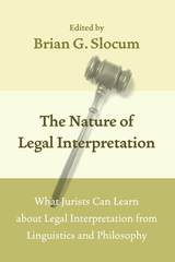 front cover of The Nature of Legal Interpretation