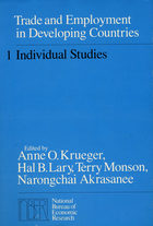 front cover of Trade and Employment in Developing Countries, Volume 1