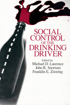 front cover of Social Control of the Drinking Driver