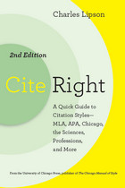 front cover of Cite Right, Second Edition