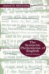 front cover of The Syntactic Phenomena of English