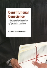 front cover of Constitutional Conscience