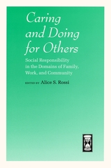 front cover of Caring and Doing for Others