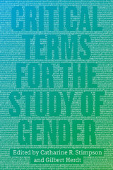 front cover of Critical Terms for the Study of Gender
