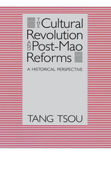 front cover of The Cultural Revolution and Post-Mao Reforms