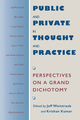 front cover of Public and Private in Thought and Practice
