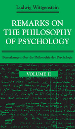 front cover of Remarks on the Philosophy of Psychology, Volume 2