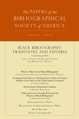 front cover of The Papers of the Bibliographical Society of America, volume 116 number 2 (June 2022)