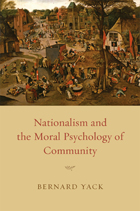 front cover of Nationalism and the Moral Psychology of Community