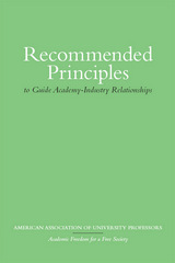 front cover of Recommended Principles to Guide Academy-Industry Relationships