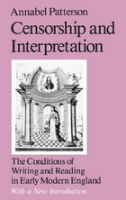 front cover of Censorship and Interpretation