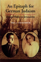 front cover of An Epitaph for German Judaism