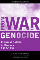 front cover of From War to Genocide