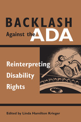 front cover of Backlash Against the ADA