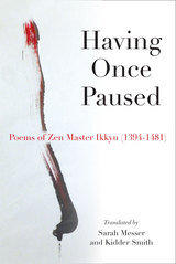 front cover of Having Once Paused