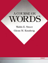 front cover of A Course on Words