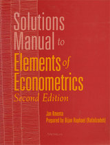 front cover of Solutions Manual to Elements of Econometrics