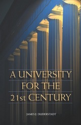 front cover of A University for the 21st Century