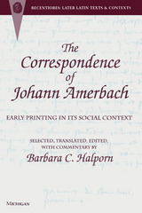 front cover of The Correspondence of Johann Amerbach