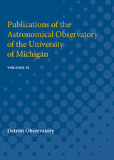 front cover of Publications of the Astronomical Observatory of the University of Michigan