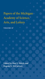 front cover of Papers of the Michigan Academy of Science, Arts and Letters