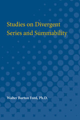 front cover of Studies on Divergent Series and Summability