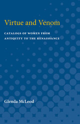 front cover of Virtue and Venom