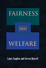 front cover of Fairness versus Welfare