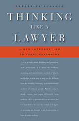 front cover of Thinking Like a Lawyer