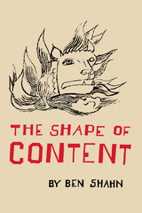 front cover of The Shape of Content