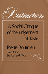 front cover of Distinction