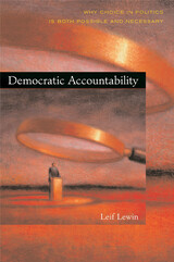 front cover of Democratic Accountability