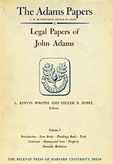 front cover of Legal Papers of John Adams