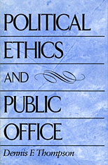 front cover of Political Ethics and Public Office