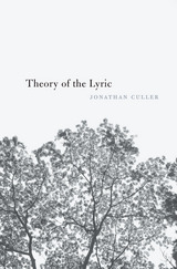 front cover of Theory of the Lyric
