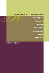 front cover of Rhetoric at the Margins