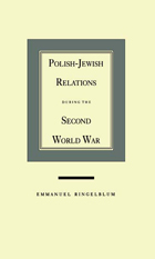 front cover of Polish-Jewish Relations During the Second World War