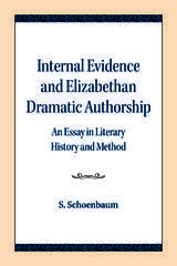 front cover of Internal Evidence and Elizabethan Dramatic Authorship