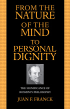 front cover of From the Nature of the Mind to Personal Dignity