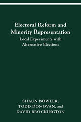 front cover of ELECTORAL REFORM AND MINORITY REPRESENTATION