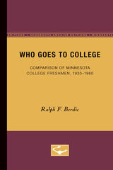 front cover of Who Goes to College