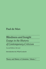 front cover of Blindness and Insight
