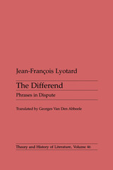 front cover of Differend